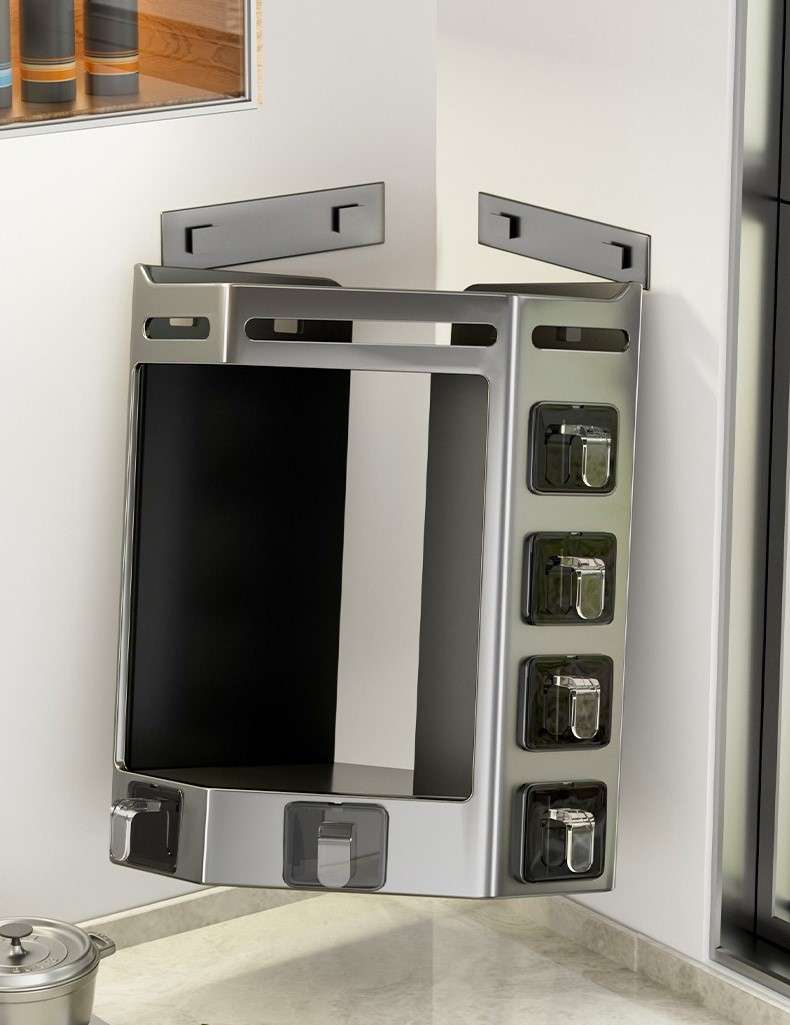 Kitchen condiment storage rack 2