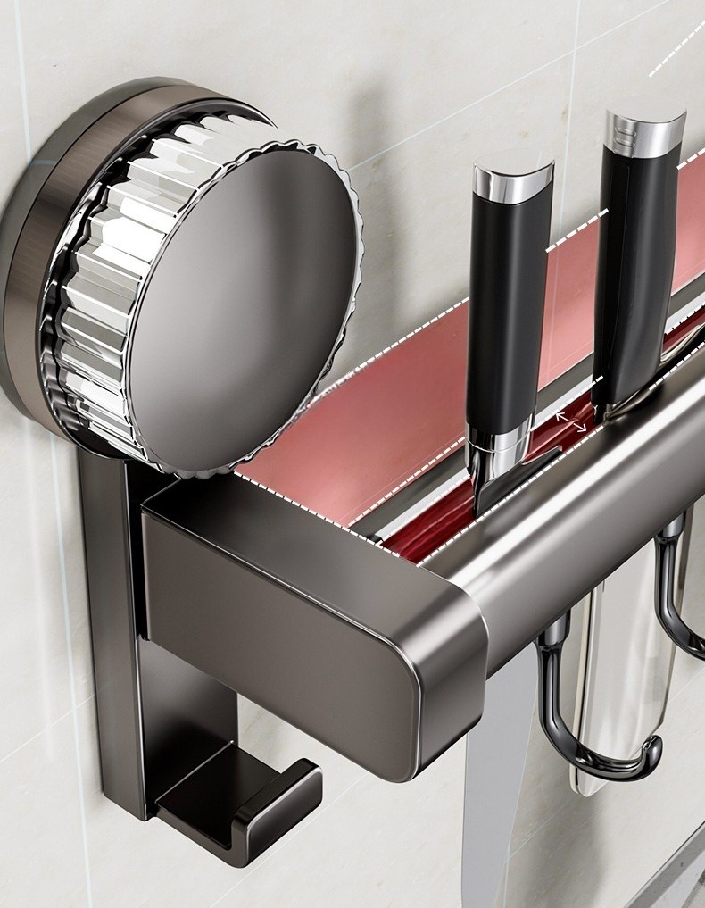 Suction Cup Kitchen Spatula Multifunctional Storage Rack 11