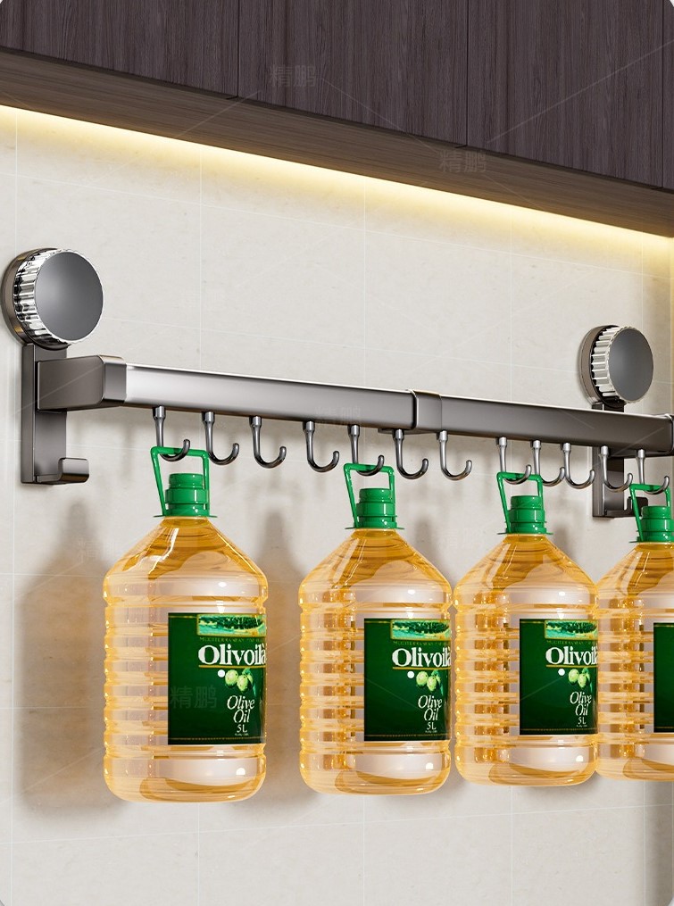 Suction Cup Kitchen Spatula Multifunctional Storage Rack 11