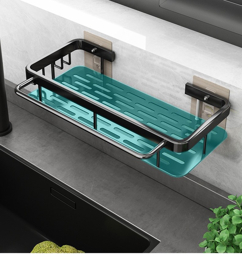 No-drill sink and dishcloth rack 4