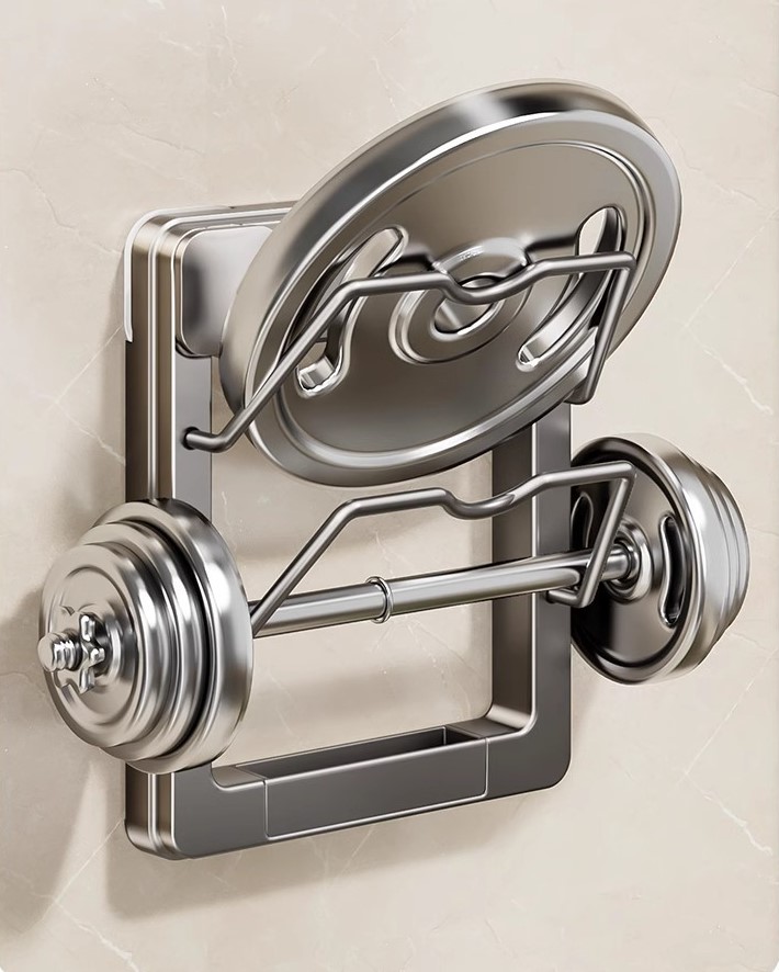 Suction cup aluminum shelf with drainage holes 14 01