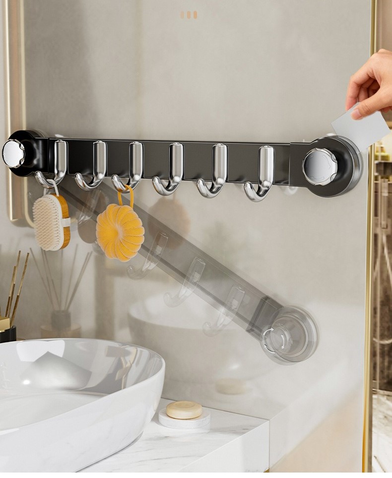 Suction Cup Multifunctional Kitchen Hanging Rod 13 02