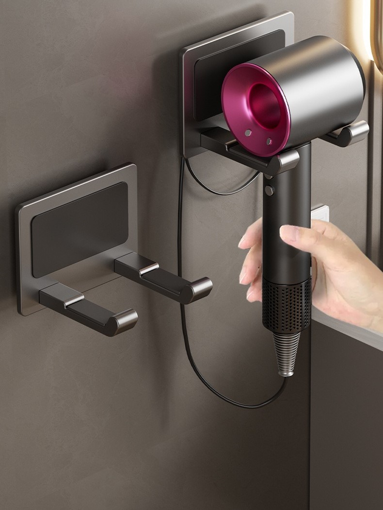 Wall-mounted hair dryer holder 18 01