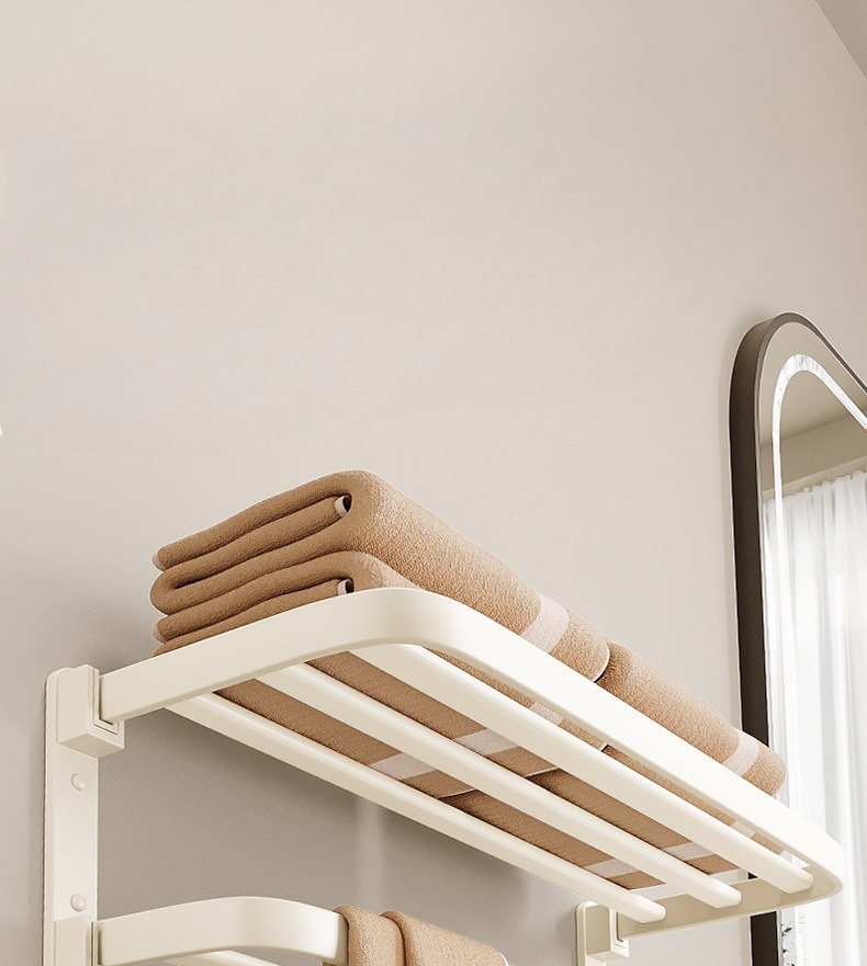 Beige bathroom supplies storage rack 21 01