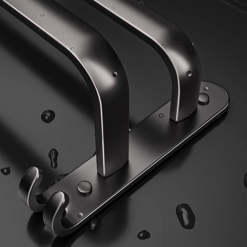 Gunmetal gray bathroom towel rack storage shelf 22 01