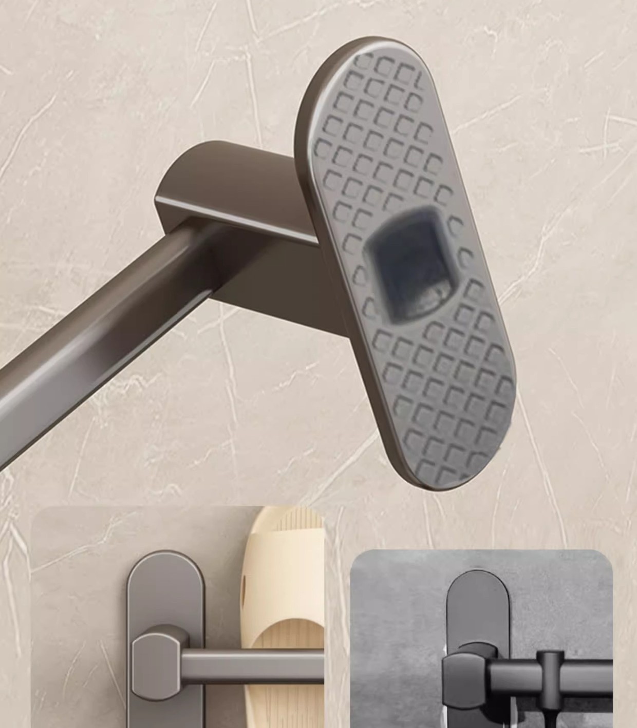 Space aluminum drainable bathroom slipper rack 29