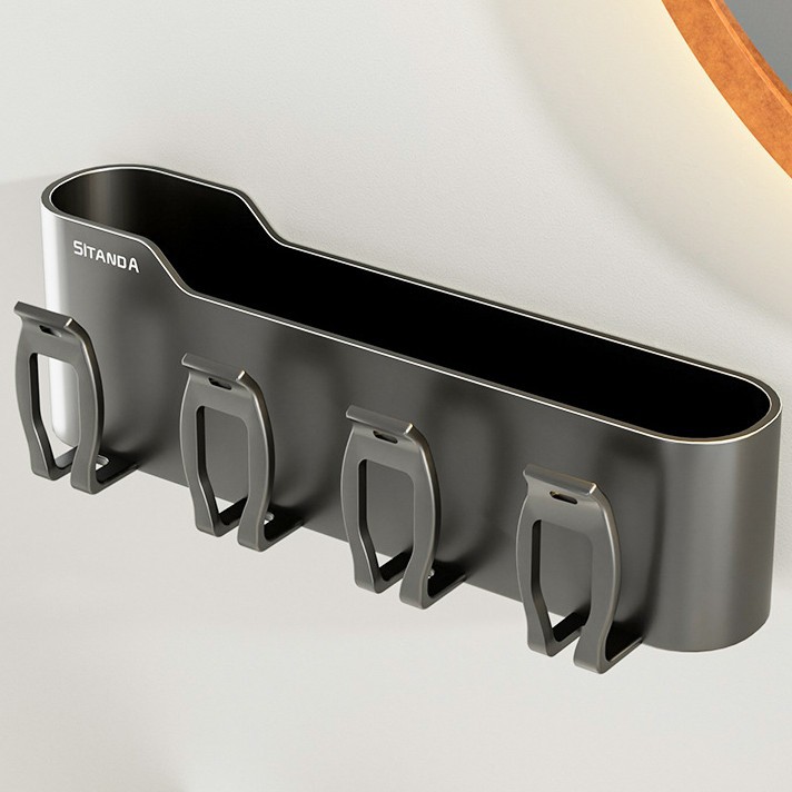 Easy-to-disassemble toothbrush and mouthwash cup holder 56 01