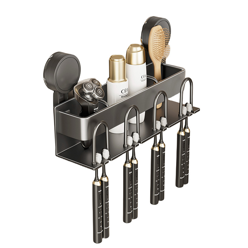 Space aluminum toothbrush and toothbrush cup holder 57 02