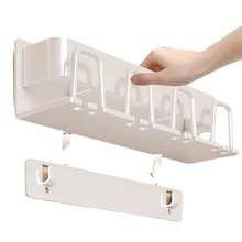 White no-drill toothbrush and mouthwash cup holder 46 01